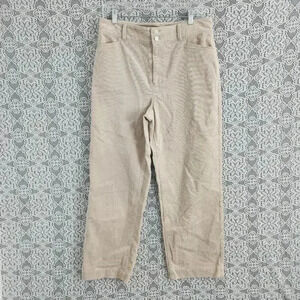 Ann Taylor‎ Corduroy Straight leg Baggy Women's Pants 8 Beige